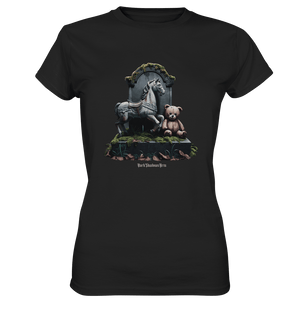 Verwittertes Karussellpferd und Plüschbär - Grabstein im Verfall - Ladies Premium Shirt | Lady - Shirts | Dark Shadows Arts