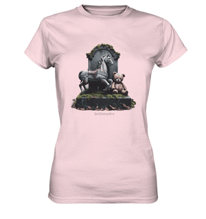 Verwittertes Karussellpferd und Plüschbär - Grabstein im Verfall - Ladies Premium Shirt | Lady - Shirts | Dark Shadows Arts