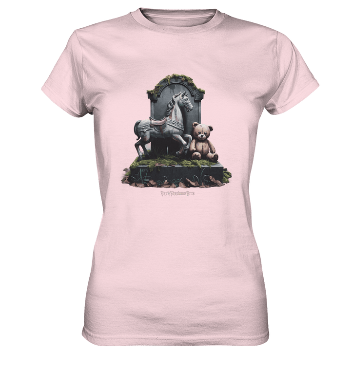 Verwittertes Karussellpferd und Plüschbär - Grabstein im Verfall - Ladies Premium Shirt | Lady - Shirts | Dark Shadows Arts