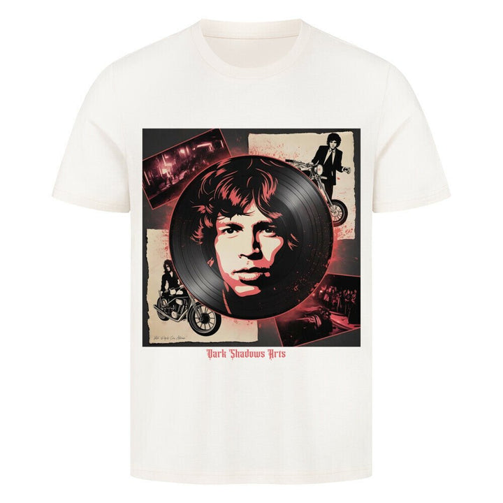 Vinyl - Geister & Rock - Rebellion – Retro Shadows Collage - HigherBlanks Premium T-Shirt | T-Shirt | Dark Shadows Arts