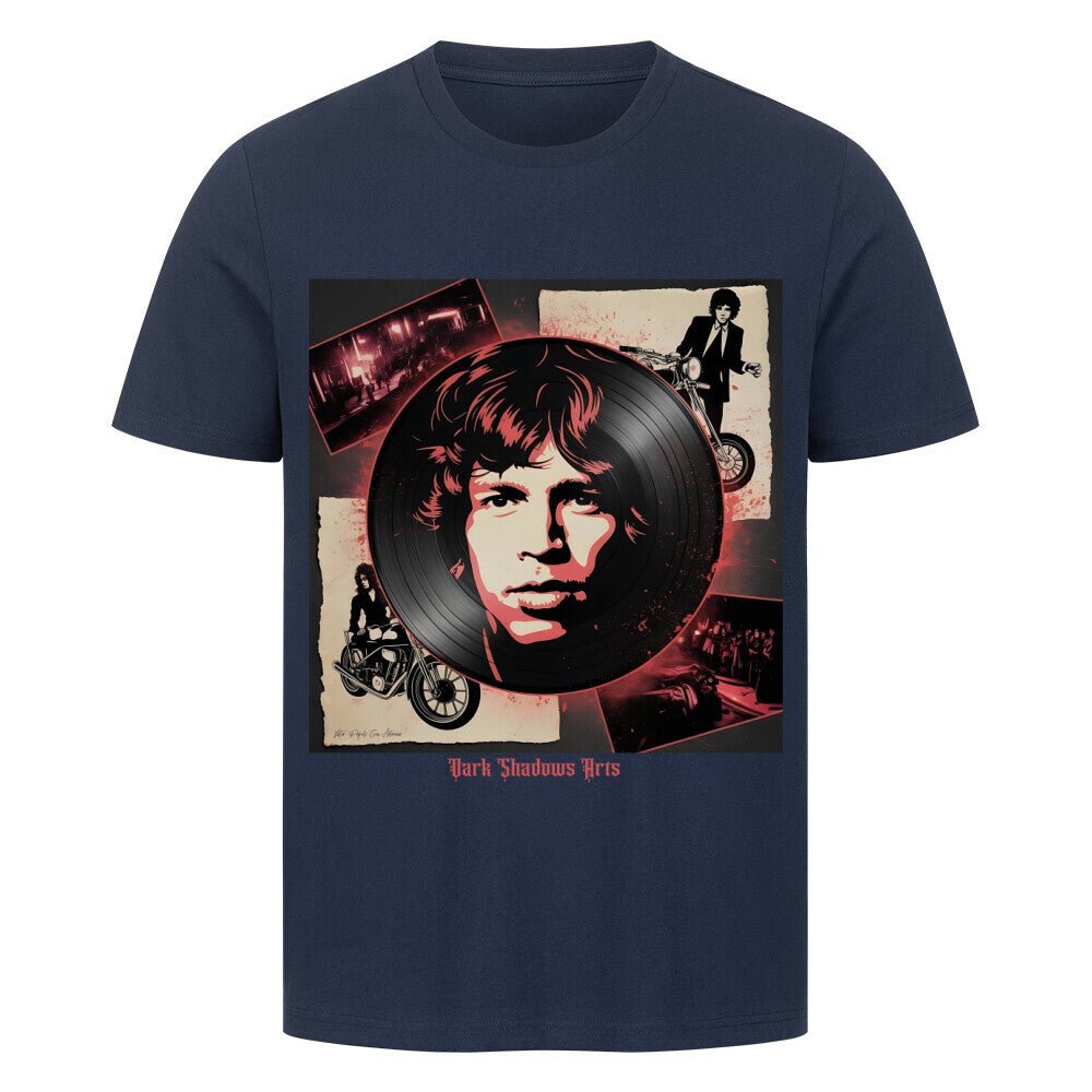Vinyl - Geister & Rock - Rebellion – Retro Shadows Collage - HigherBlanks Premium T-Shirt | T-Shirt | Dark Shadows Arts