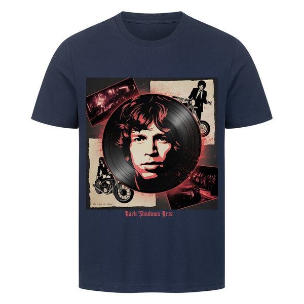 Vinyl - Geister & Rock - Rebellion – Retro Shadows Collage - HigherBlanks Premium T-Shirt | T-Shirt | Dark Shadows Arts