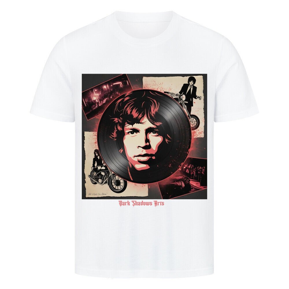 Vinyl - Geister & Rock - Rebellion – Retro Shadows Collage - HigherBlanks Premium T-Shirt | T-Shirt | Dark Shadows Arts
