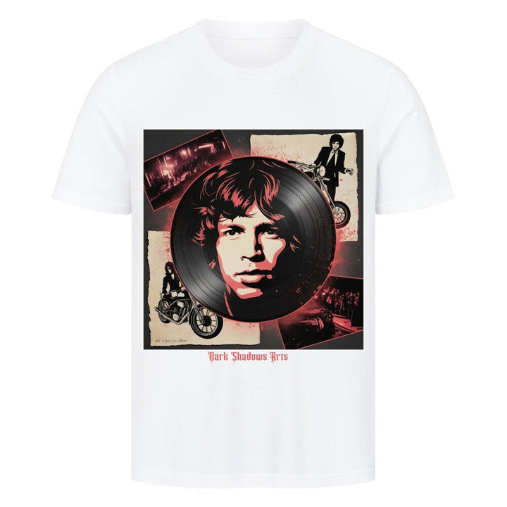 Vinyl - Geister & Rock - Rebellion – Retro Shadows Collage - HigherBlanks Premium T-Shirt | T-Shirt | Dark Shadows Arts