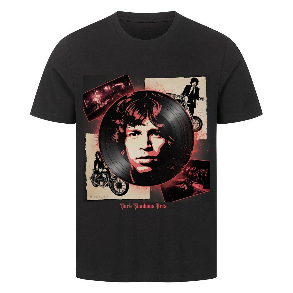 Vinyl - Geister & Rock - Rebellion – Retro Shadows Collage - HigherBlanks Premium T-Shirt | T-Shirt | Dark Shadows Arts