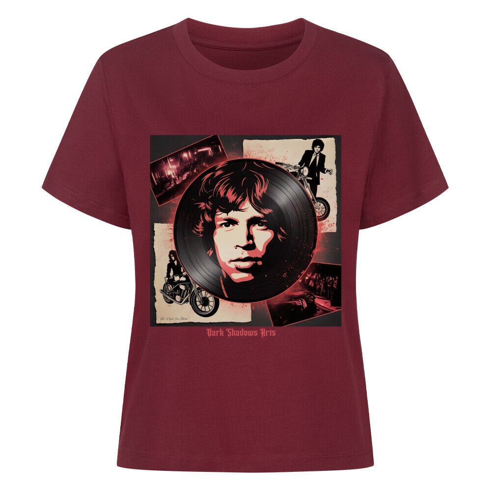 Vinyl - Geister & Rock - Rebellion – Retro Shadows Collage - Premium Organic Shirt Women | T-Shirt | Dark Shadows Arts