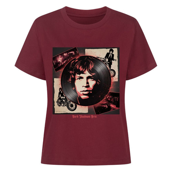 Vinyl - Geister & Rock - Rebellion – Retro Shadows Collage - Premium Organic Shirt Women | T-Shirt | Dark Shadows Arts