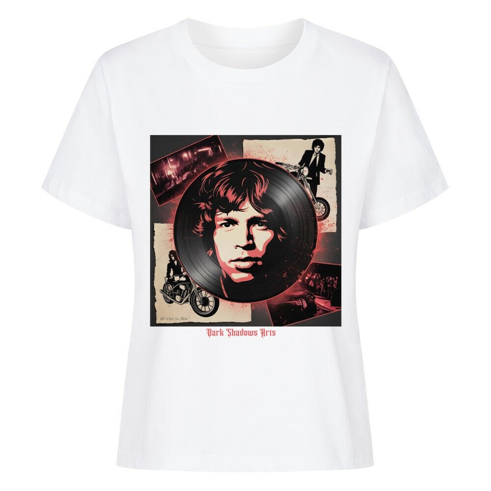 Vinyl - Geister & Rock - Rebellion – Retro Shadows Collage - Premium Organic Shirt Women | T-Shirt | Dark Shadows Arts
