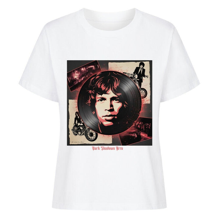 Vinyl - Geister & Rock - Rebellion – Retro Shadows Collage - Premium Organic Shirt Women | T-Shirt | Dark Shadows Arts