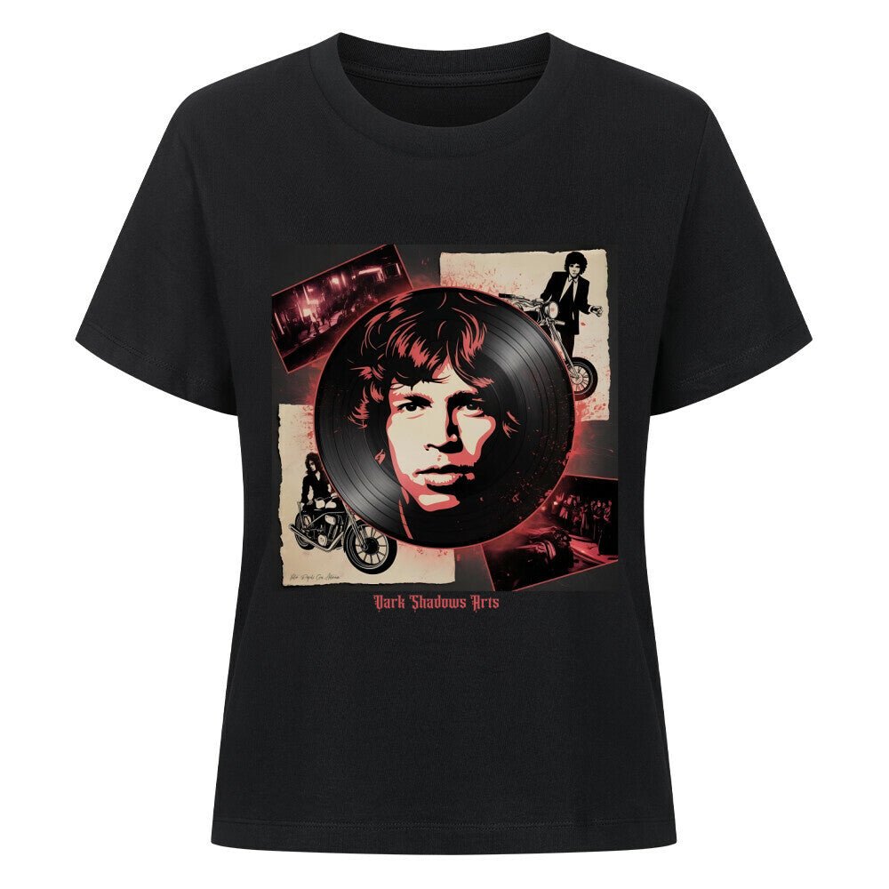 Vinyl - Geister & Rock - Rebellion – Retro Shadows Collage - Premium Organic Shirt Women | T-Shirt | Dark Shadows Arts