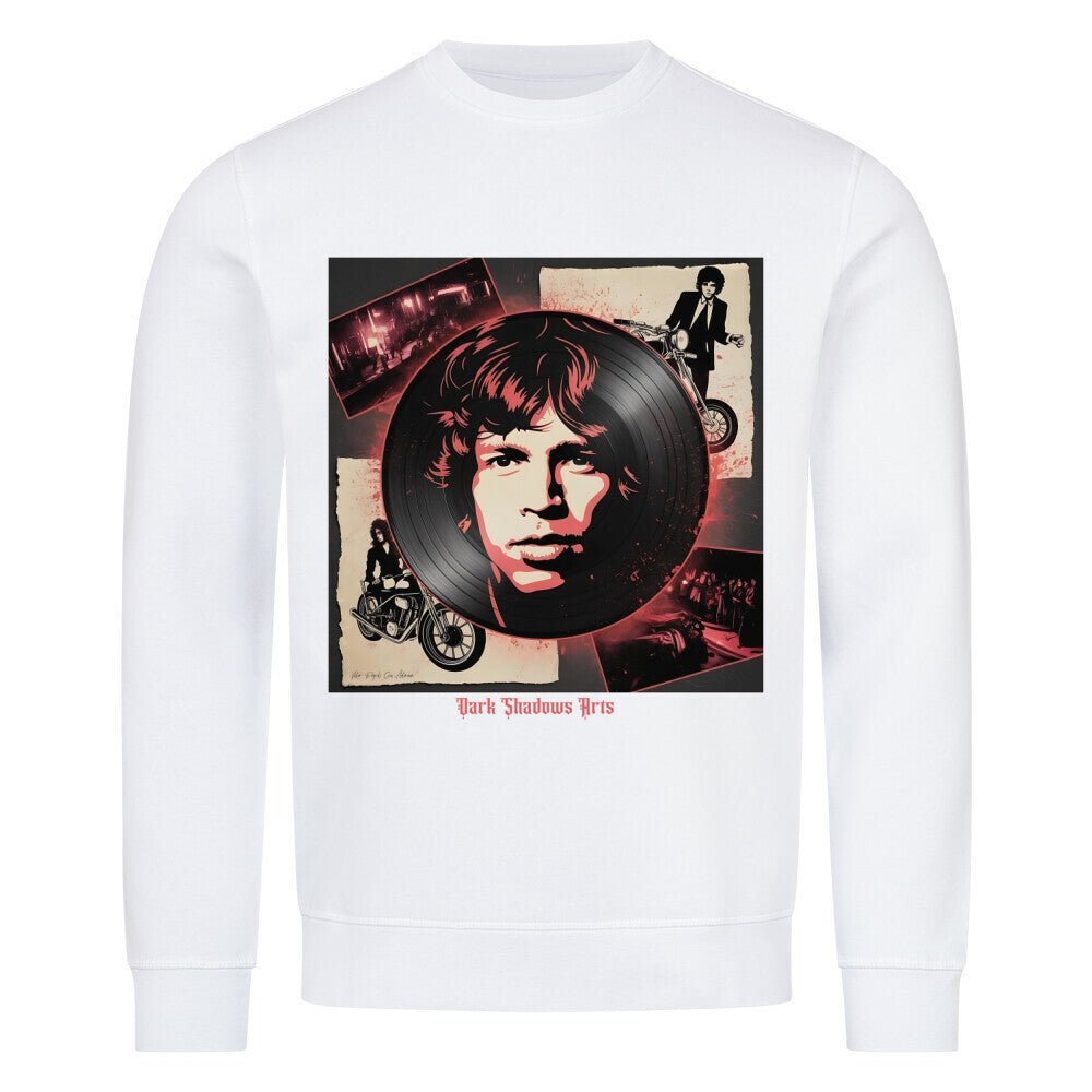 Vinyl - Geister & Rock - Rebellion – Retro Shadows Collage - Premium Organic Sweatshirt | Sweatshirt | Dark Shadows Arts