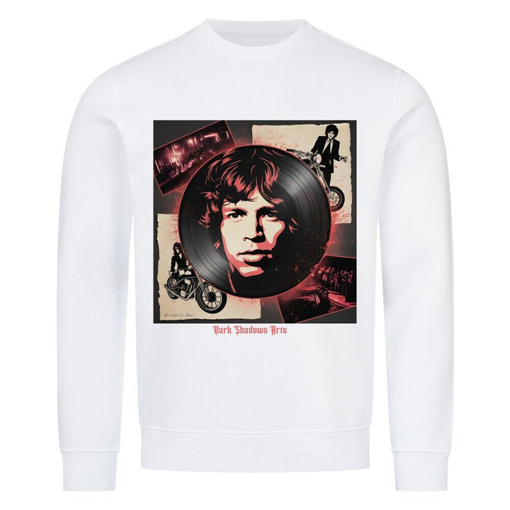 Vinyl - Geister & Rock - Rebellion – Retro Shadows Collage - Premium Organic Sweatshirt | Sweatshirt | Dark Shadows Arts