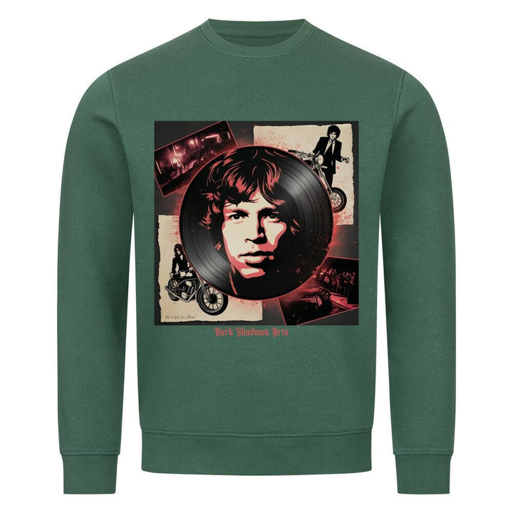 Vinyl - Geister & Rock - Rebellion – Retro Shadows Collage - Premium Organic Sweatshirt | Sweatshirt | Dark Shadows Arts