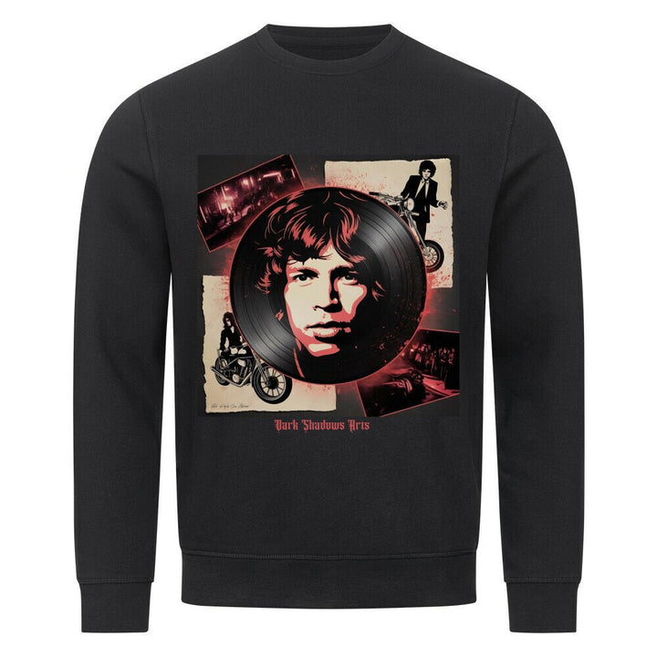 Vinyl - Geister & Rock - Rebellion – Retro Shadows Collage - Premium Organic Sweatshirt | Sweatshirt | Dark Shadows Arts