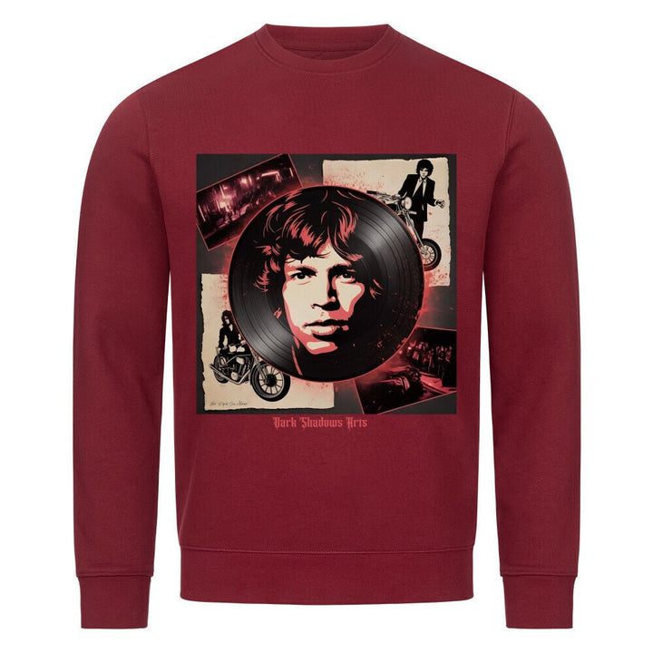 Vinyl - Geister & Rock - Rebellion – Retro Shadows Collage - Premium Organic Sweatshirt | Sweatshirt | Dark Shadows Arts
