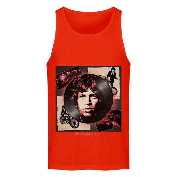 Vinyl - Geister & Rock - Rebellion – Retro Shadows Collage - Premium Organic Tanktop | T-Shirt | Dark Shadows Arts