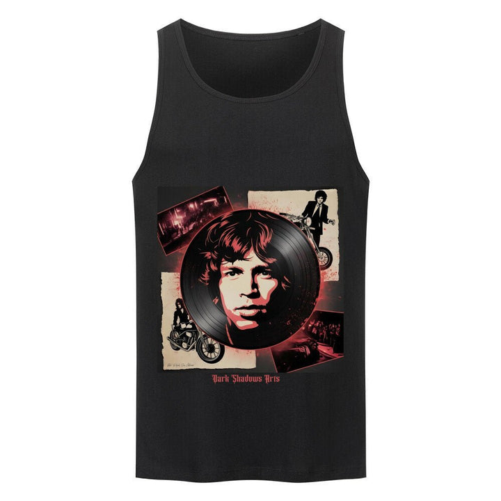 Vinyl - Geister & Rock - Rebellion – Retro Shadows Collage - Premium Organic Tanktop | T-Shirt | Dark Shadows Arts