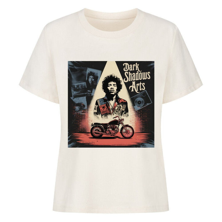 Vinyl Rebellion – Schatten der Rockzeit - Premium Organic Shirt Women | T-Shirt | Dark Shadows Arts