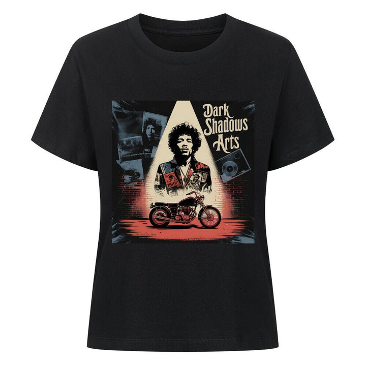 Vinyl Rebellion – Schatten der Rockzeit - Premium Organic Shirt Women | T-Shirt | Dark Shadows Arts