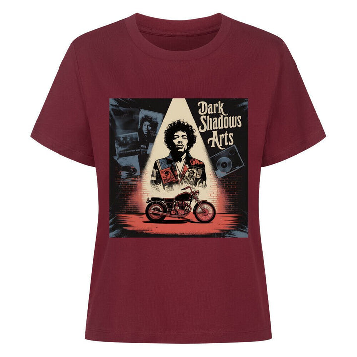 Vinyl Rebellion – Schatten der Rockzeit - Premium Organic Shirt Women | T-Shirt | Dark Shadows Arts