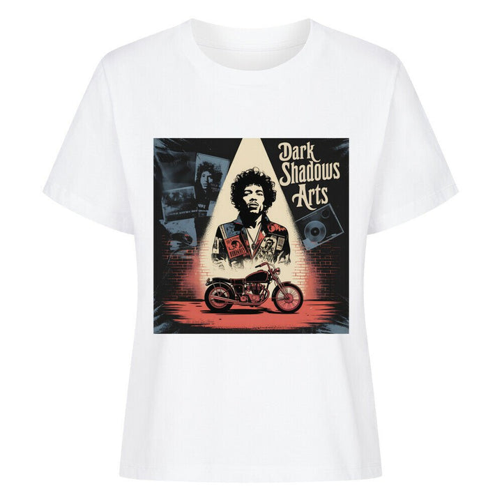 Vinyl Rebellion – Schatten der Rockzeit - Premium Organic Shirt Women | T-Shirt | Dark Shadows Arts