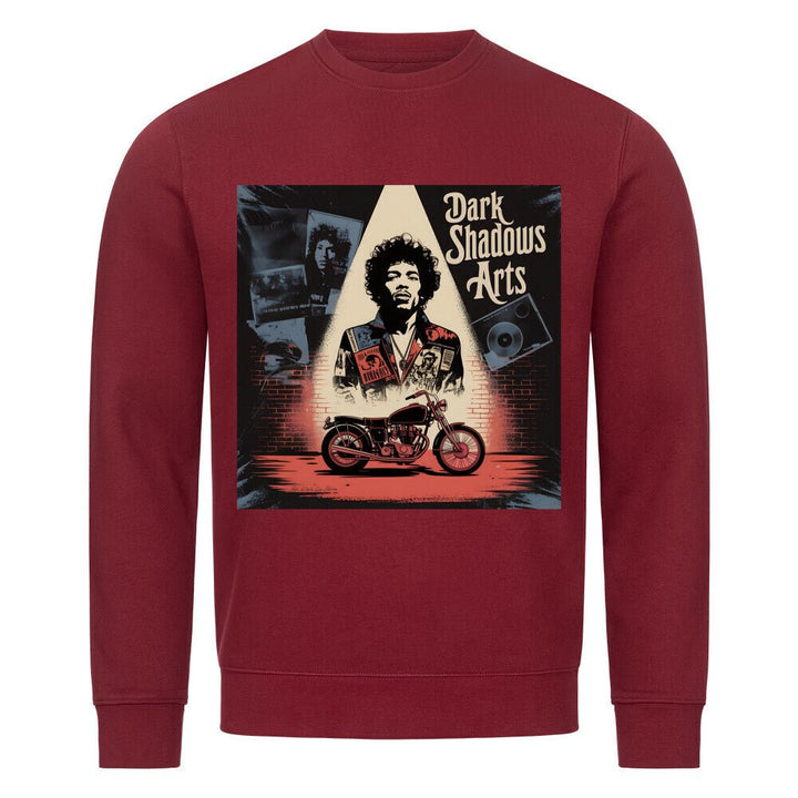 Vinyl Rebellion – Schatten der Rockzeit - Premium Organic Sweatshirt | Sweatshirt | Dark Shadows Arts