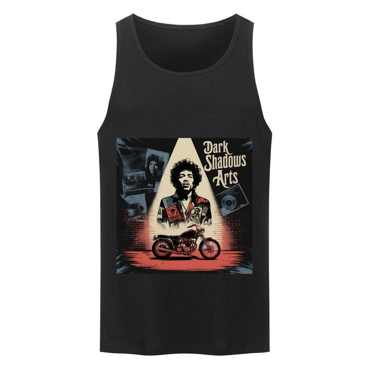 Vinyl Rebellion – Schatten der Rockzeit - Premium Organic Tanktop | T-Shirt | Dark Shadows Arts