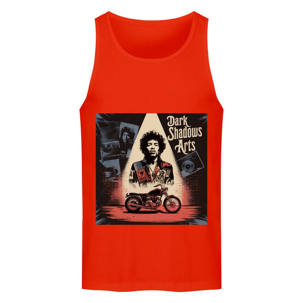 Vinyl Rebellion – Schatten der Rockzeit - Premium Organic Tanktop | T-Shirt | Dark Shadows Arts