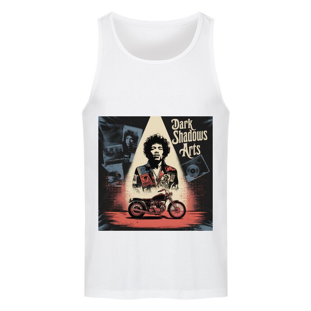 Vinyl Rebellion – Schatten der Rockzeit - Premium Organic Tanktop | T-Shirt | Dark Shadows Arts