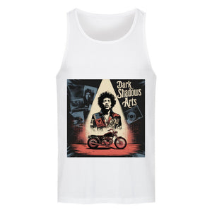 Vinyl Rebellion – Schatten der Rockzeit - Premium Organic Tanktop | T-Shirt | Dark Shadows Arts
