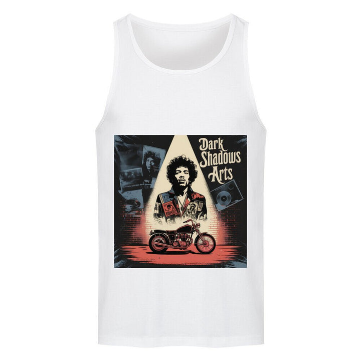 Vinyl Rebellion – Schatten der Rockzeit - Premium Organic Tanktop | T-Shirt | Dark Shadows Arts