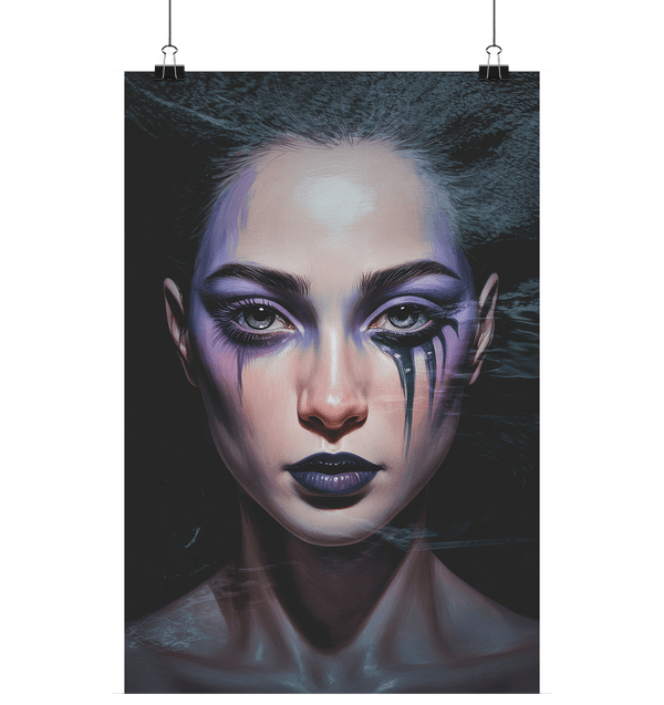 Violet Tears - Die mystische Schönheit im Schattenlicht - Poster Din A1 (hoch) | Wall Art | Dark Shadows Arts