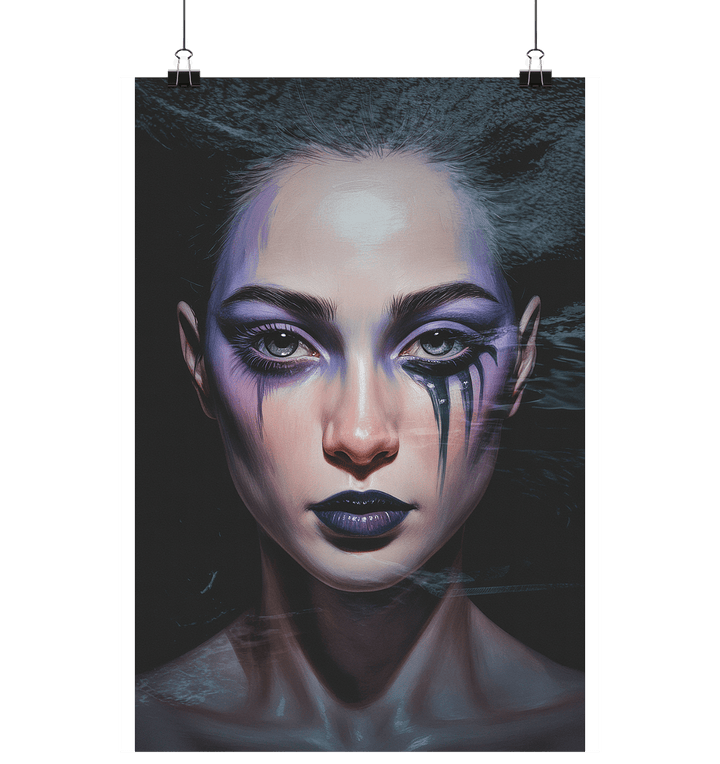 Violet Tears - Die mystische Schönheit im Schattenlicht - Poster Din A1 (hoch) | Wall Art | Dark Shadows Arts