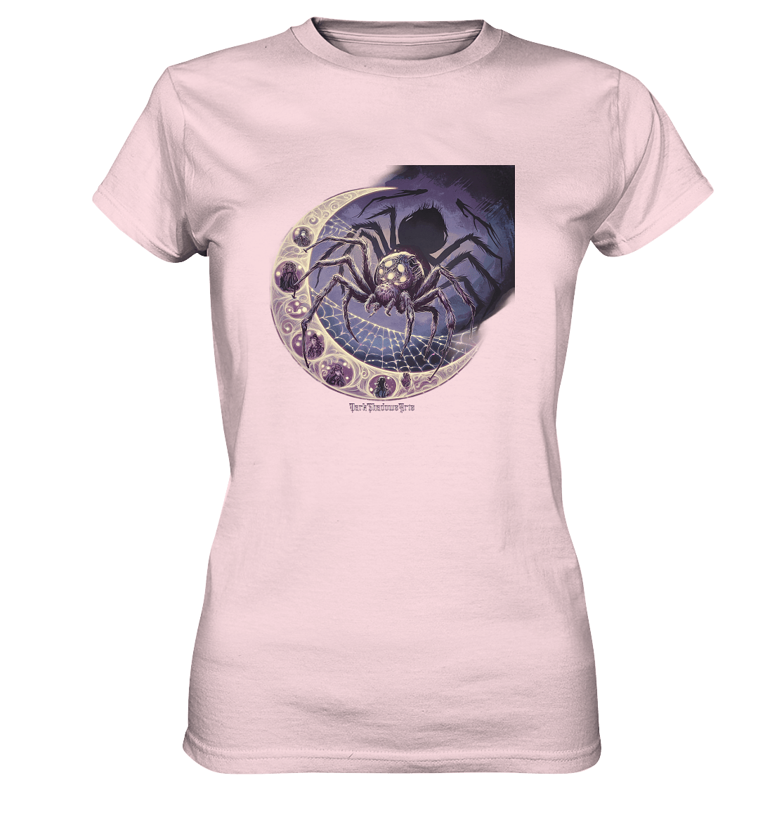 Web of Deception - A Dark and Magical Scene of a Spider - Ladies Premium Shirt | Lady - Shirts | Dark Shadows Arts