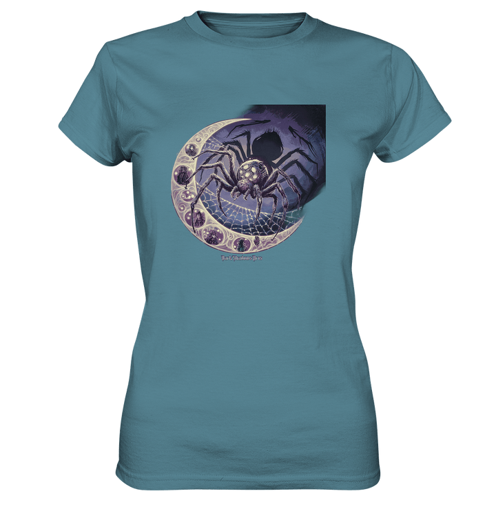 Web of Deception - A Dark and Magical Scene of a Spider - Ladies Premium Shirt | Lady - Shirts | Dark Shadows Arts