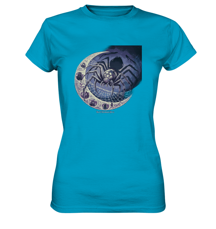 Web of Deception - A Dark and Magical Scene of a Spider - Ladies Premium Shirt | Lady - Shirts | Dark Shadows Arts