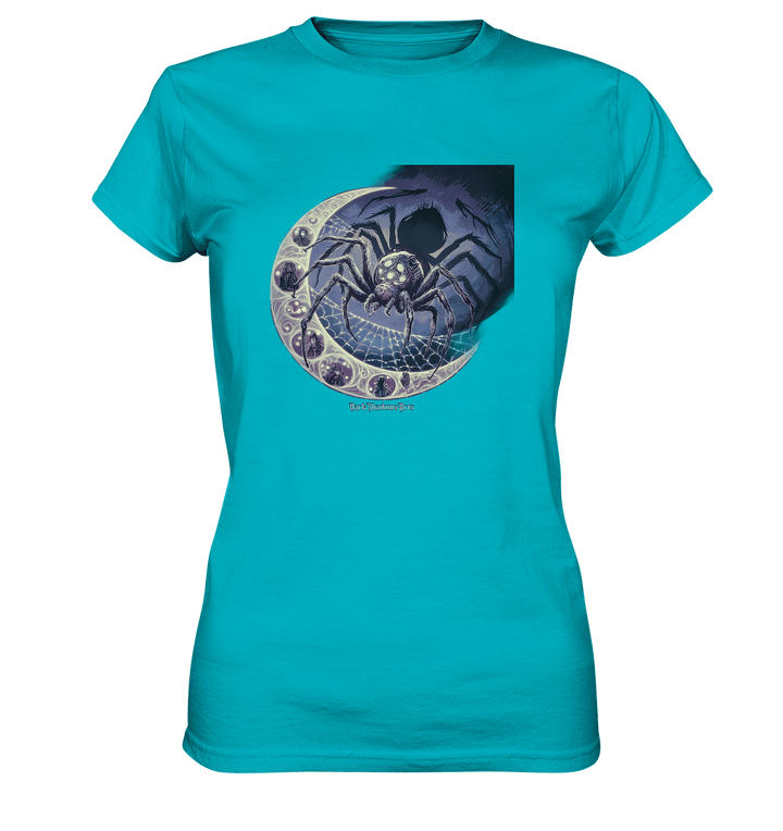 Web of Deception - A Dark and Magical Scene of a Spider - Ladies Premium Shirt | Lady - Shirts | Dark Shadows Arts