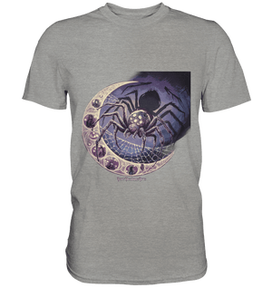 Web of Deception - A Dark and Magical Scene of a Spider - Premium Shirt | Unisex - Shirts | Dark Shadows Arts