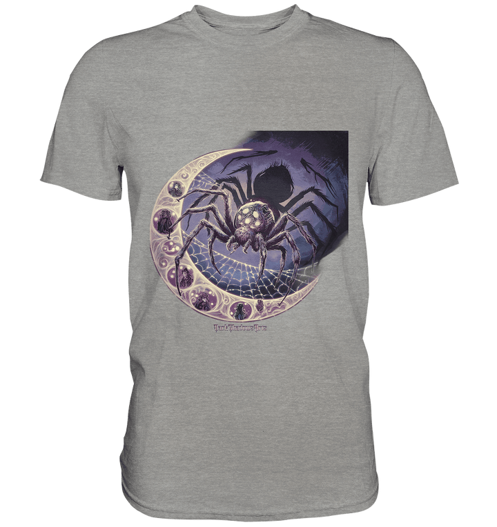Web of Deception - A Dark and Magical Scene of a Spider - Premium Shirt | Unisex - Shirts | Dark Shadows Arts
