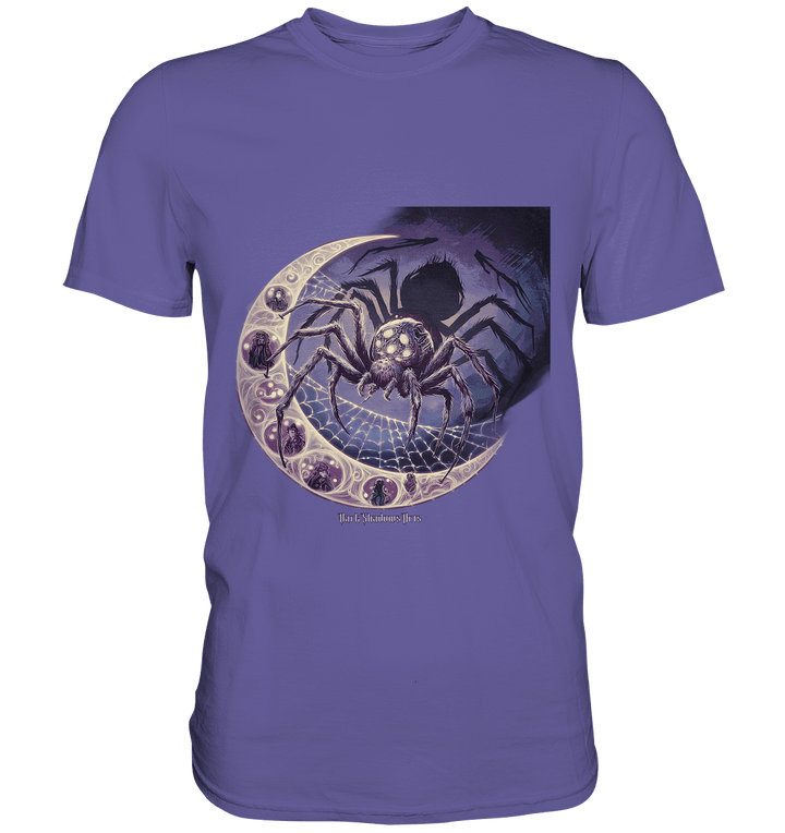 Web of Deception - A Dark and Magical Scene of a Spider - Premium Shirt | Unisex - Shirts | Dark Shadows Arts
