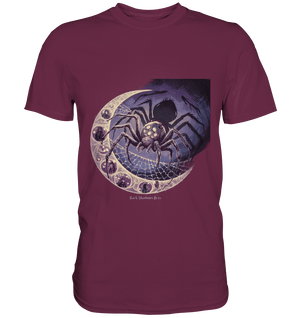 Web of Deception - A Dark and Magical Scene of a Spider - Premium Shirt | Unisex - Shirts | Dark Shadows Arts