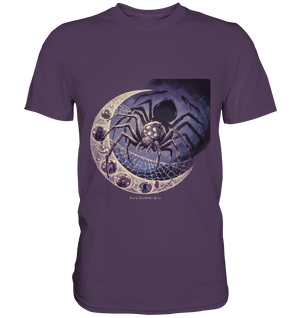 Web of Deception - A Dark and Magical Scene of a Spider - Premium Shirt | Unisex - Shirts | Dark Shadows Arts