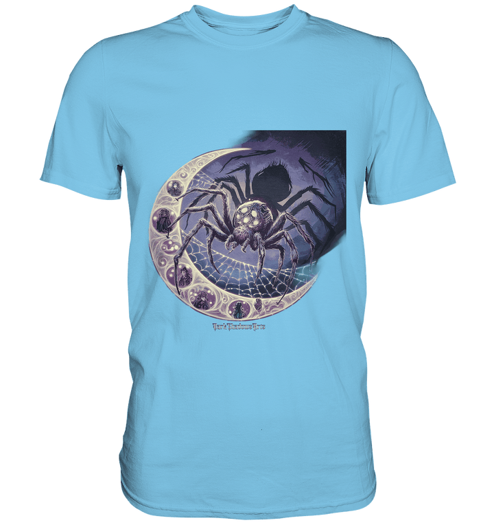 Web of Deception - A Dark and Magical Scene of a Spider - Premium Shirt | Unisex - Shirts | Dark Shadows Arts