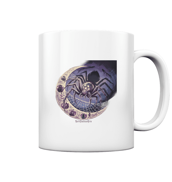 Web of Deception - A Dark and Magical Scene of a Spider - Tasse glossy | Trinkgefäße | Dark Shadows Arts