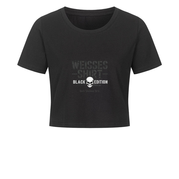 Weisses Shirt - Black edition - Ladies Cropped Tee | T-Shirt | Dark Shadows Arts