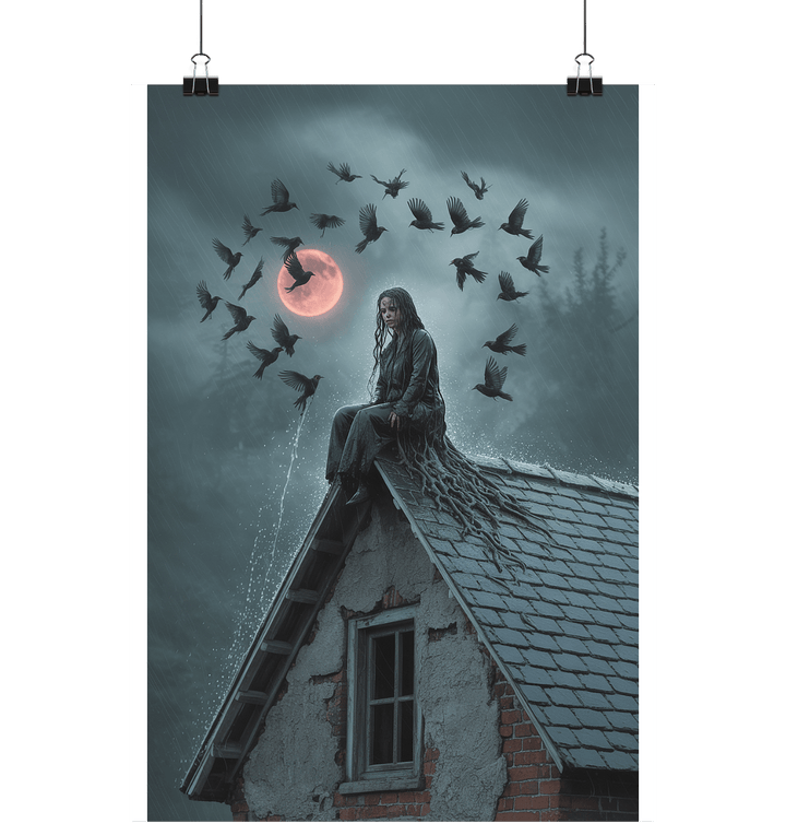 Witch of the monsoon moon - Die düstere Magie unter dem blutroten Regenmond - Poster Din A1 (hoch) | Wall Art | Dark Shadows Arts