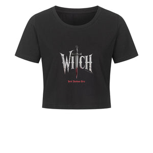 Witchblade – Blutige Gothic Magie - Ladies Cropped Tee | T-Shirt | Dark Shadows Arts