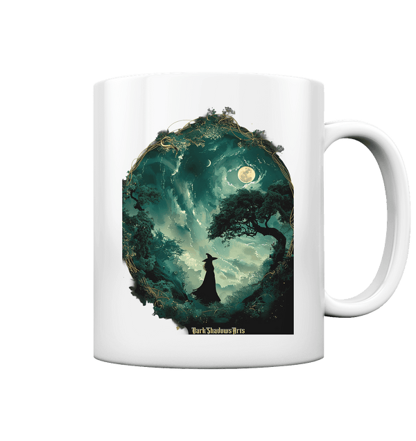 Witch’s Forest – Mystische Hexe im dunklen Wald - Tasse glossy | Trinkgefäße | Dark Shadows Arts